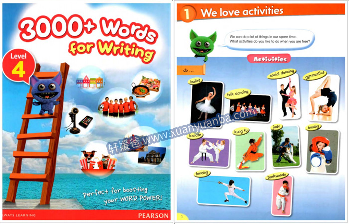 《 Pearson 3000+ wrods for writing 》剑桥少儿写作技能备考书全6册小学英语写作3000词原生PDF 百度云网盘下载