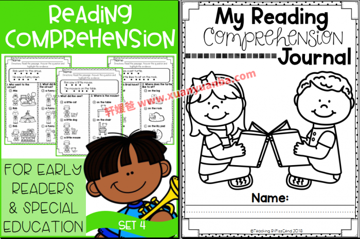 《Reading comprehension for early reader》六册儿童阅读理解 自然拼读练习册 百度云网盘下载