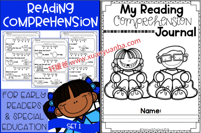 《Reading comprehension for early reader》六册儿童阅读理解 自然拼读练习册 百度云网盘下载