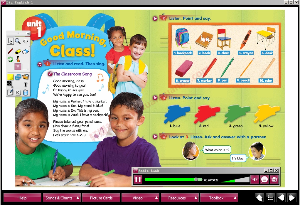 【英语】《Big English 培生朗文教材1-6》全高清PDF+音频+视频+交互软件 百度云网盘下载