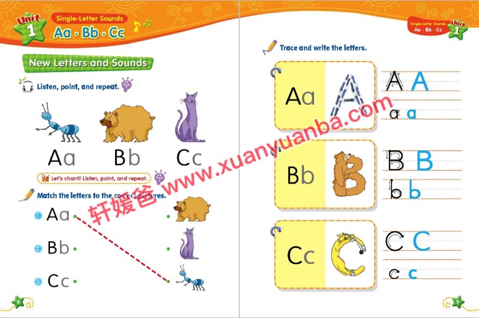 《Sounds Great自然拼读教材1-5级》英文练习册音频单词卡 百度云网盘下载
