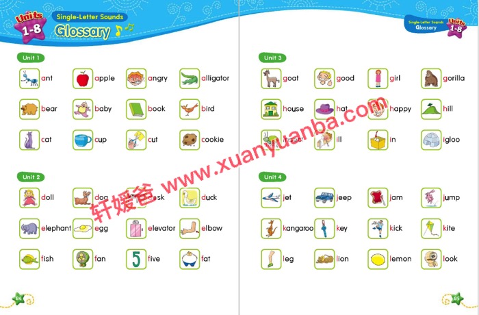 《Sounds Great自然拼读教材1-5级》英文练习册音频单词卡 百度云网盘下载