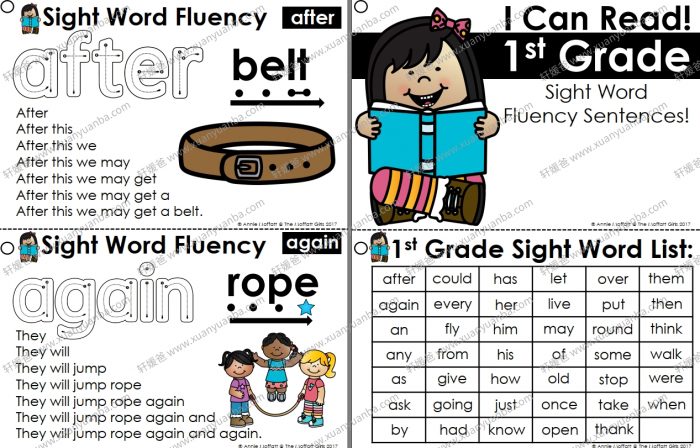 《Sight word fluency sentence》价值24美元的金字塔句子练习册 PDF百度云网盘下载