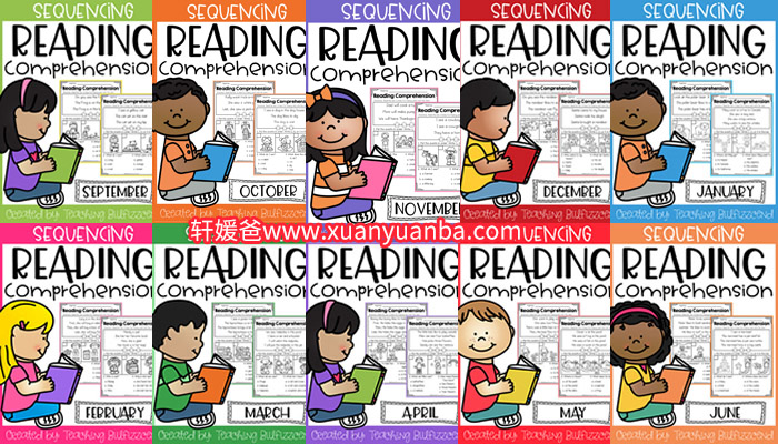 《Reading Comprehension 系列》英文阅读理解排序练习练习册10册初级阅读PDF 百度云网盘下载