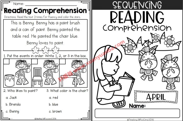 《Reading Comprehension 系列》英文阅读理解排序练习练习册10册初级阅读PDF 百度云网盘下载