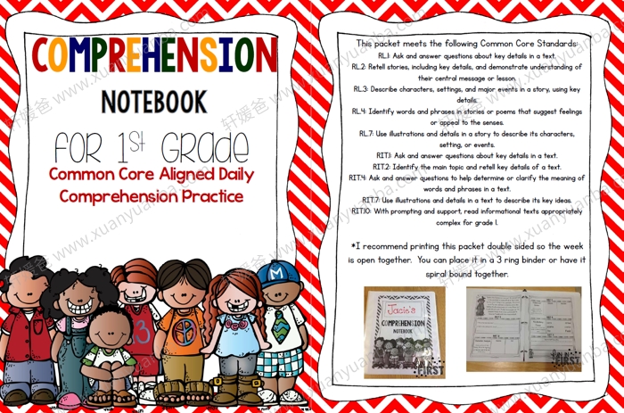 《Daily Comprehension Notebook》TPT四册阅读理解练习册PDF 百度云网盘下载