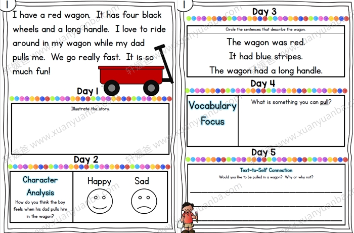 《Daily Comprehension Notebook》TPT四册阅读理解练习册PDF 百度云网盘下载