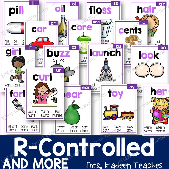 《Phonics Poster》自然拼读闪卡110+发音规则 PDF百度云网盘下载
