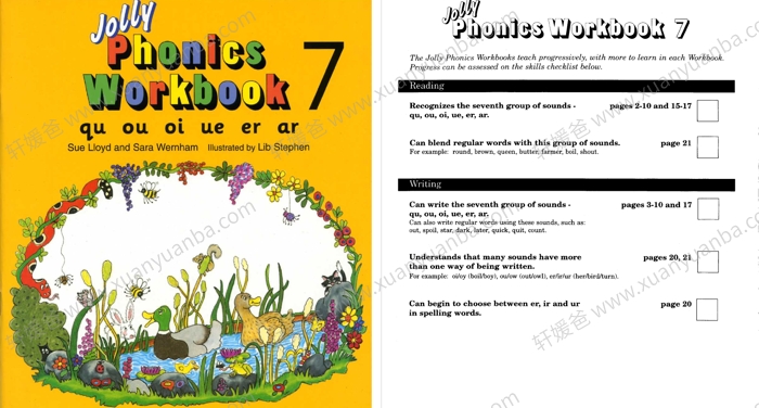 《Jolly Phonics Workbooks 1-7册》欢乐英语儿童自然拼读练习册 PDF 百度云网盘下载