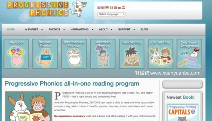 《Progressive Phonics》字母书写自然拼读教材+便携绘本 PDF 百度云网盘下载