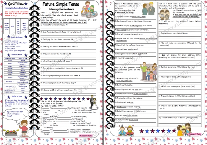 《20份精选一般将来时语法专项作业纸》语法训练超清PDF 百度云网盘下载