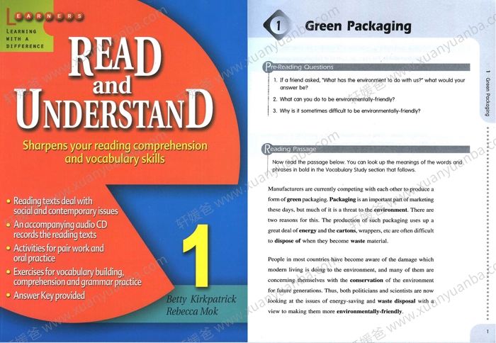 《Read and Understand 1-4册》适合初中学生的阅读和理解 PDF百度云网盘下载