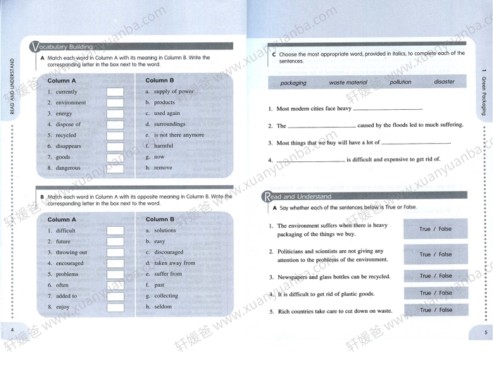《Read and Understand 1-4册》适合初中学生的阅读和理解 PDF百度云网盘下载