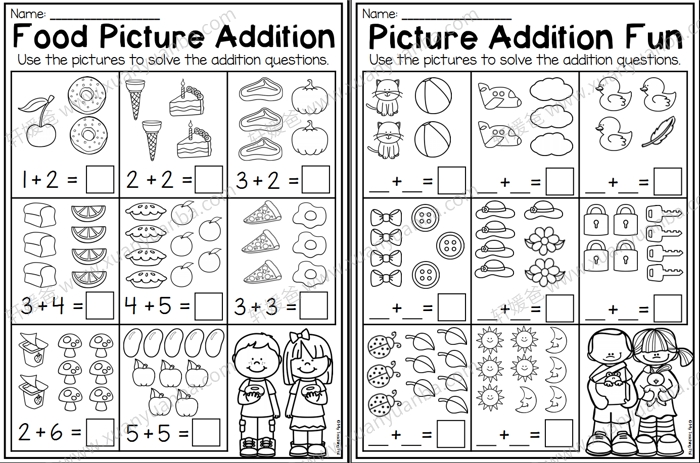 《Kindergarten Addition and Subtraction》幼儿数学启蒙练习册3册 PDF百度云网盘下载