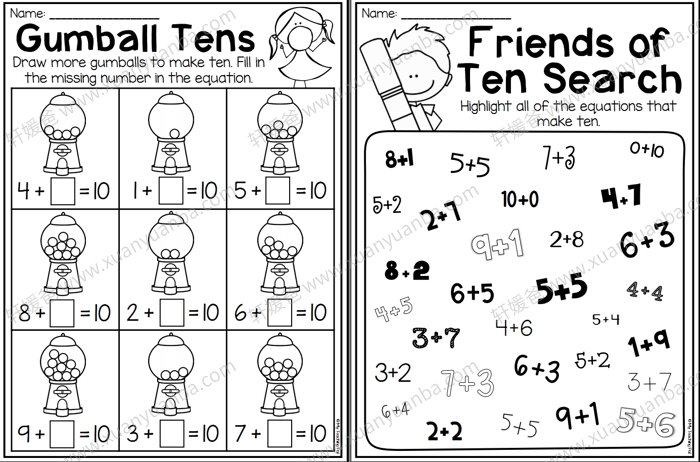 《Kindergarten Addition and Subtraction》幼儿数学启蒙练习册3册 PDF百度云网盘下载