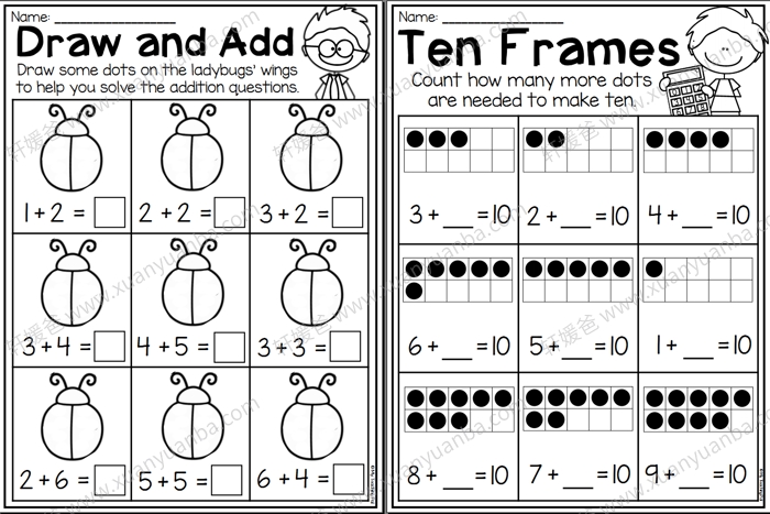 《Kindergarten Addition and Subtraction》幼儿数学启蒙练习册3册 PDF百度云网盘下载