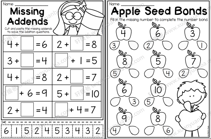 《Kindergarten Addition and Subtraction》幼儿数学启蒙练习册3册 PDF百度云网盘下载