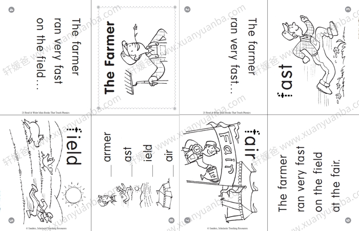 《25 Read & Write Mini-books That Teach Phonics》学乐自然拼读迷你练习册PDF百度网盘下载