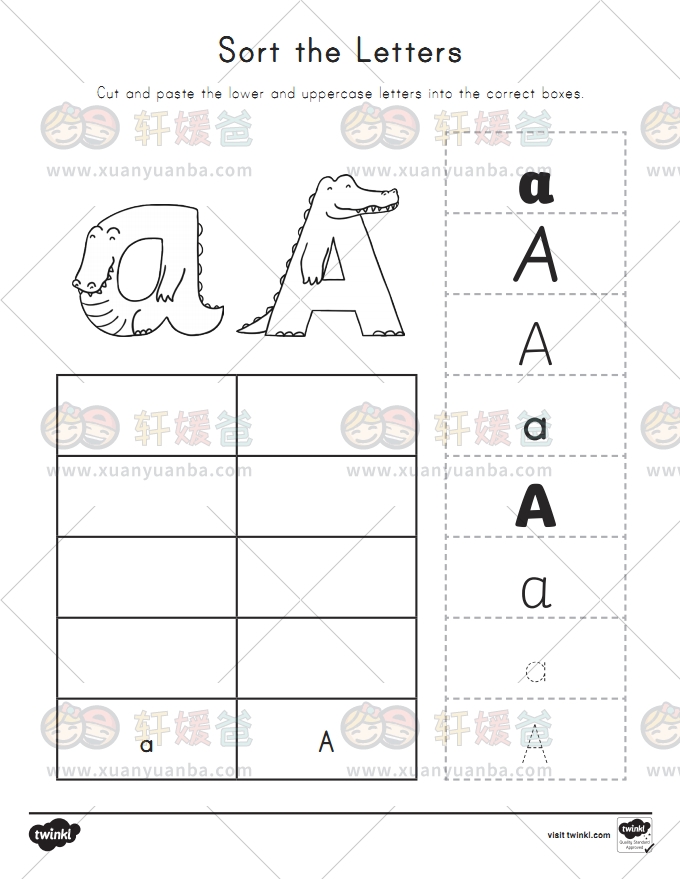 《Twinkl 字母练习系列》A-Z每个字母多套练习纸 PDF百度云网盘下载