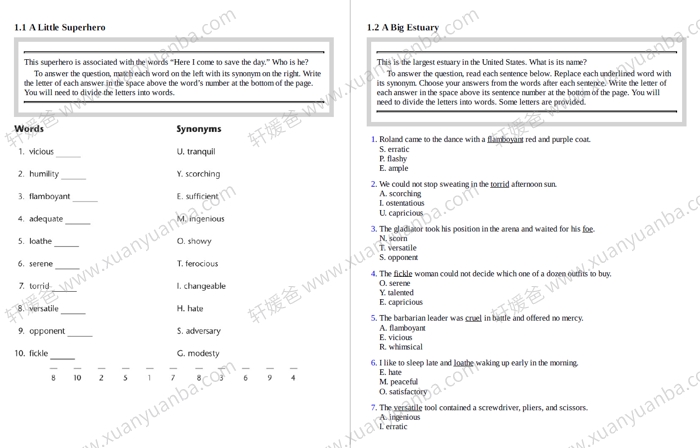 《Mastering Vocabulary》10-14岁英语词汇教材练习册 PDF百度云网盘下载