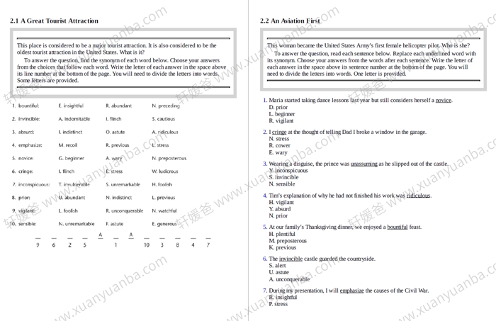 《Mastering Vocabulary》10-14岁英语词汇教材练习册 PDF百度云网盘下载