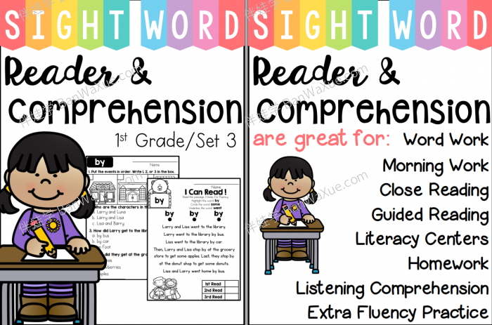 《SightWord Reader and Comprehension》高频词英语阅读理解3册PDF 百度云网盘下载