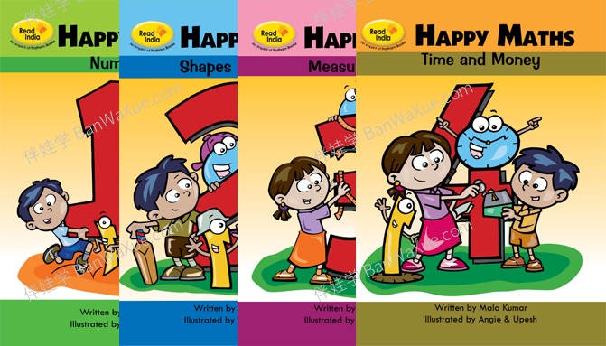《Happy Maths 》快乐数学全4册通过英语小故事学习数学PDF 百度网盘下载
