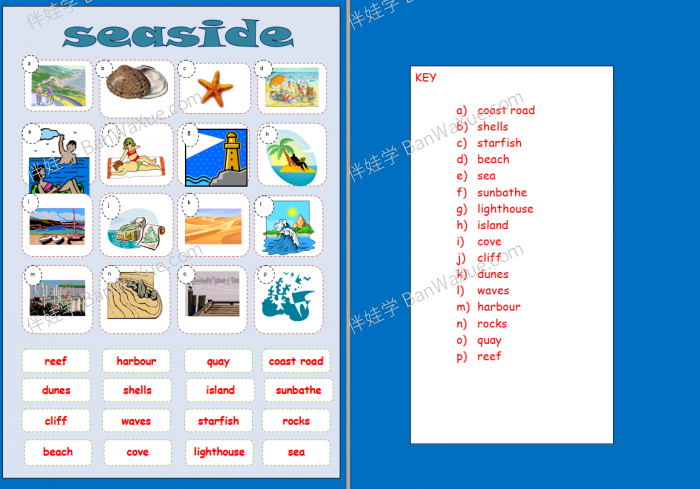 《Summer worksheets》夏天主题专项练习7份 PDF百度网盘下载