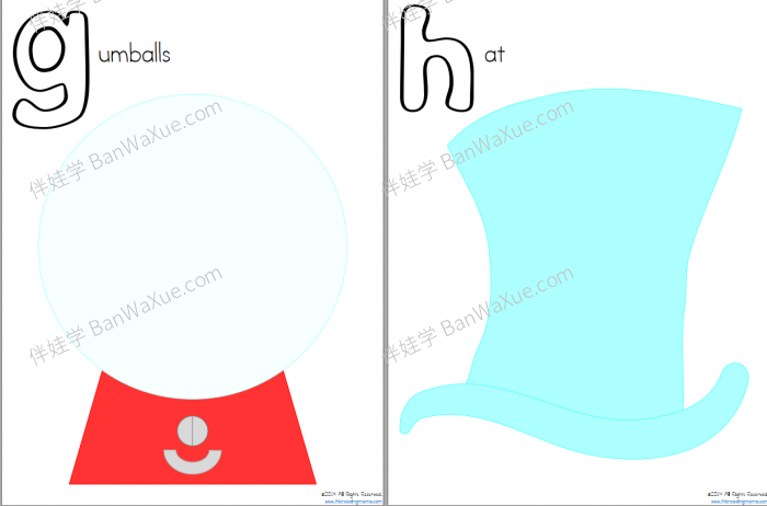 《自然拼读手工练习素材包》共43个高清PDF 百度云网盘下载