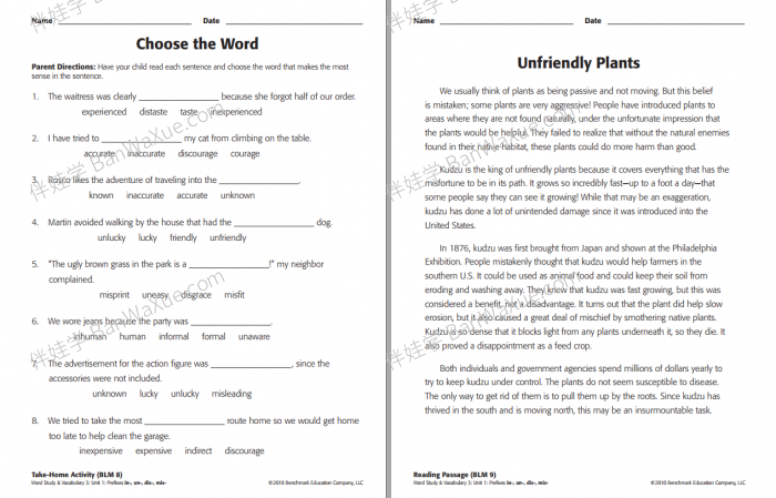 《Benchmark Education Word Resouce L1 -L4》词汇英文原版练习册PDF 百度云网盘下载