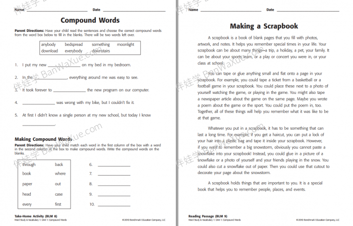 《Benchmark Education Word Resouce L1 -L4》词汇英文原版练习册PDF 百度云网盘下载