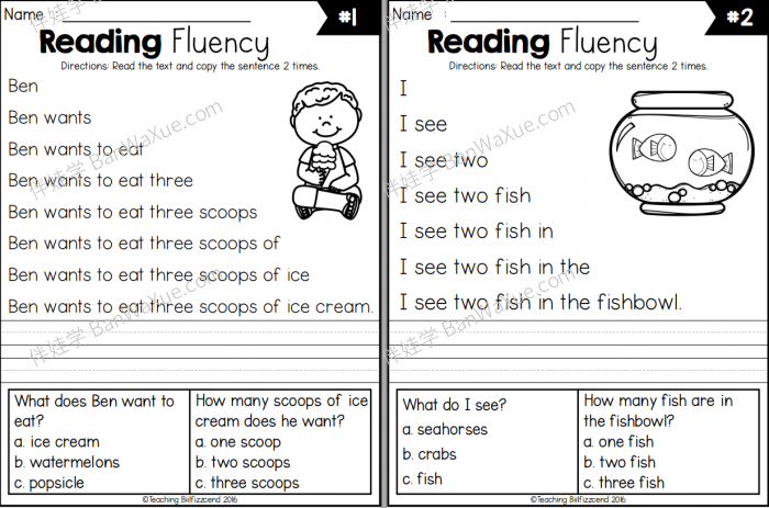 《Reading Fluency and Comprehension》小学四季阅读理解英文练习册4册 百度云网盘下载