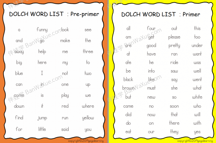 《Dolch Sight Words》常见高频词汇互动游戏小鱼卡PDF百度云网盘下载