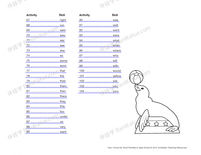 《自然拼读 Word Families and Sight Words》小学英文练习册PDF 百度云网盘下载