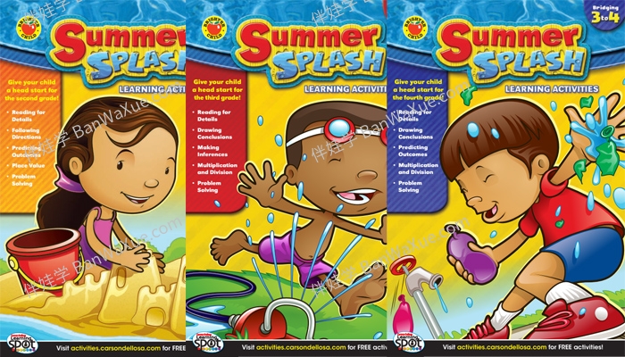 《Summer Splash Learning Activities GK-G6》暑假小学数学主题英文练习册含答案 百度云网盘下载