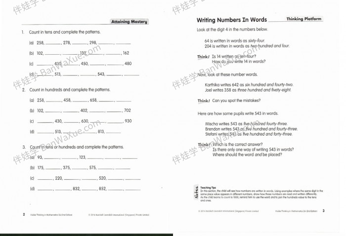 《Visible Thinking in Mathematics》新加坡1-6年级可视思维数学练习册 百度云网盘下载
