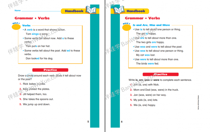 《Grammar and Writing Handbook》美国小学语法与写作教材1-6级PDF 百度云盘下载