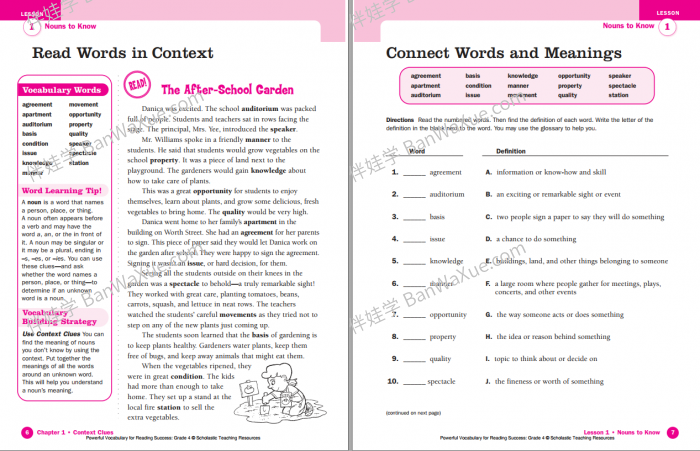 《Powerful Vocabulary for Reading Success 3册》学乐小学高年级词汇提升阅读理解练习册PDF 百度云网盘下载