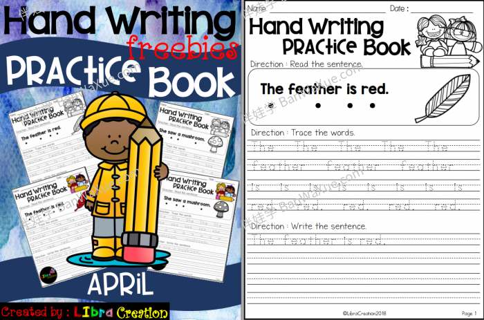 《Hand Writing Practice Book The Bundle》英文书写入门练习纸12册PDF 百度云网盘下载