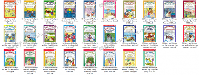 《Henry and Mudge》亨利和大狗玛吉系列启蒙英文绘本过渡桥梁书PDF 百度云网盘下载