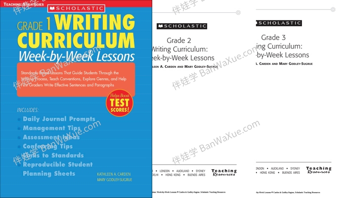 《Writing Curriculum Week-by-Week Lessons 1-3册》学乐写作练习册PDF 百度云网盘下载