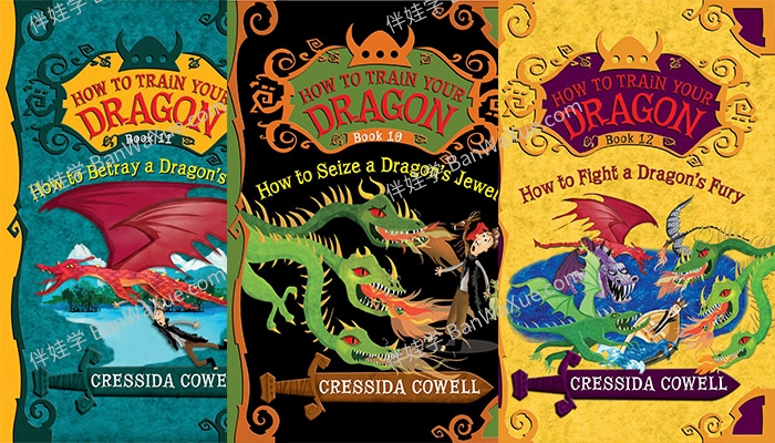 《How to Train Your Dragon Series - Cressida Cowell》12册有声英文桥梁章节书PDF 百度云网盘下载
