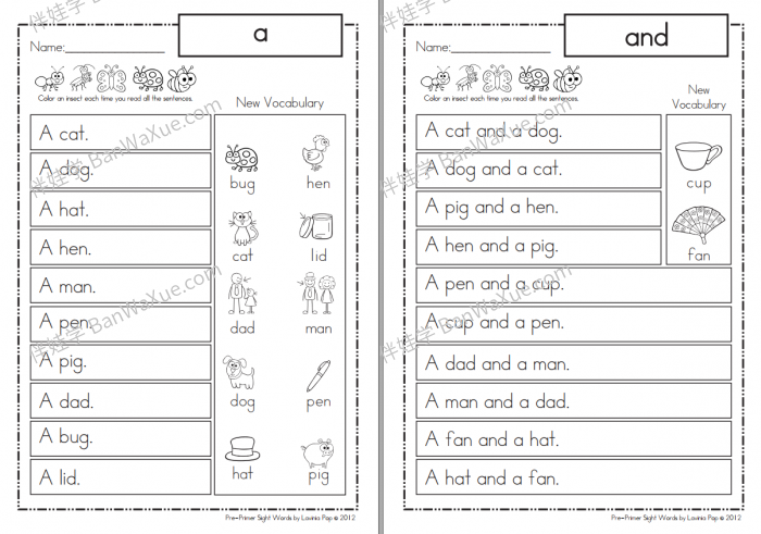 《Sight Words Reading HomeWork 1-4》4册高频词阅读理解英文练习册PDF 百度网盘下载