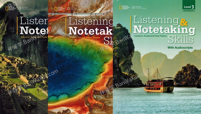 《Listening Notetaking第四版》国家地理英语听力系统提升教材全三册音频+视频+PDF 百度网盘下载