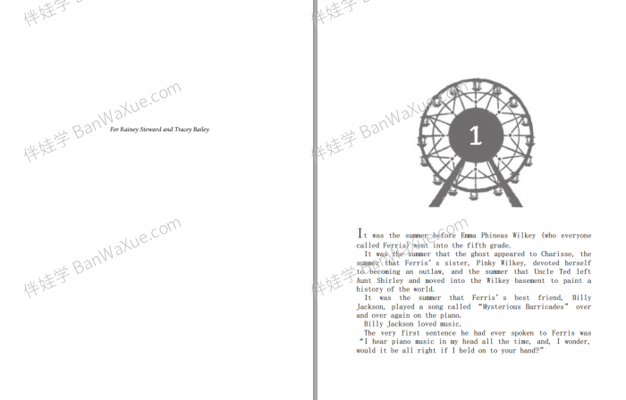 《Ferris - Kate DiCamillo》9-12岁原版英文章节有声书PDF+MOBI+MP3音频 百度网盘下载