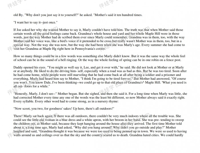 《枫树山的奇迹 Miracles on maple hill》英文有声书章节PDF电子书+MP3音频 百度网盘下载