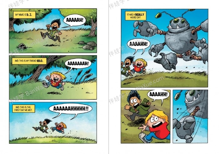 《Hilo Series 1-8》全八册希洛系列儿童英文全彩漫画章节有声书PDF  百度云网盘下载