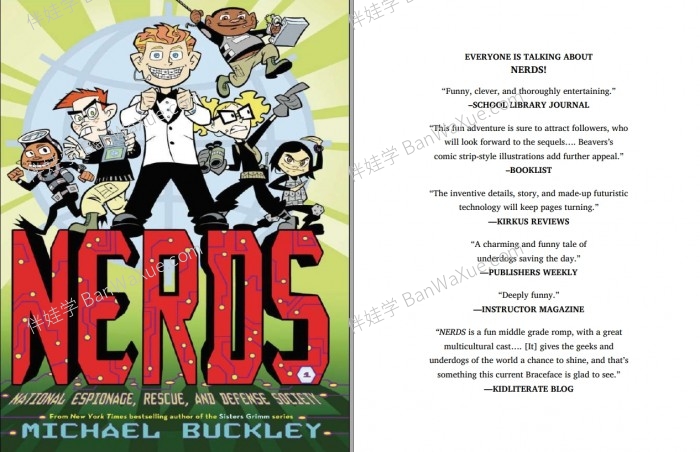 《Michael Buckley - NERDS Series 1-5》五册冒险类英文章节有声书音频MP3电子书PDF 百度云网盘下载