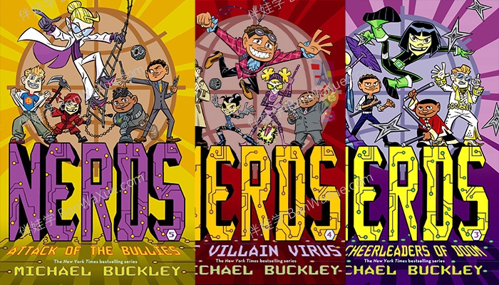 《Michael Buckley – NERDS Series 1-5》五册冒险类英文章节有声书音频MP3电子书PDF 百度云网盘下载