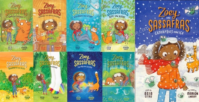 《佐伊和小猫萨萨 Zoey and Sassafras Series 1-9册》神奇生物科学实验英文原版章节有声读物音频MP3 百度云网盘下载